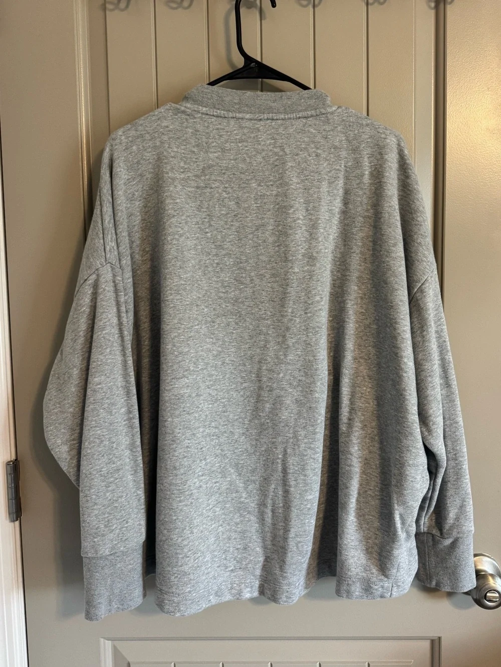 Nike Light Grey Zip-Up Sweatshirt with White Logo